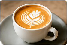 Latte coffee